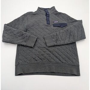 Patagonia Men's Organic Cotton Quilt Snap-T Pullover - Gray / Navy - XS Gorpcore